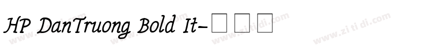HP DanTruong Bold It字体转换